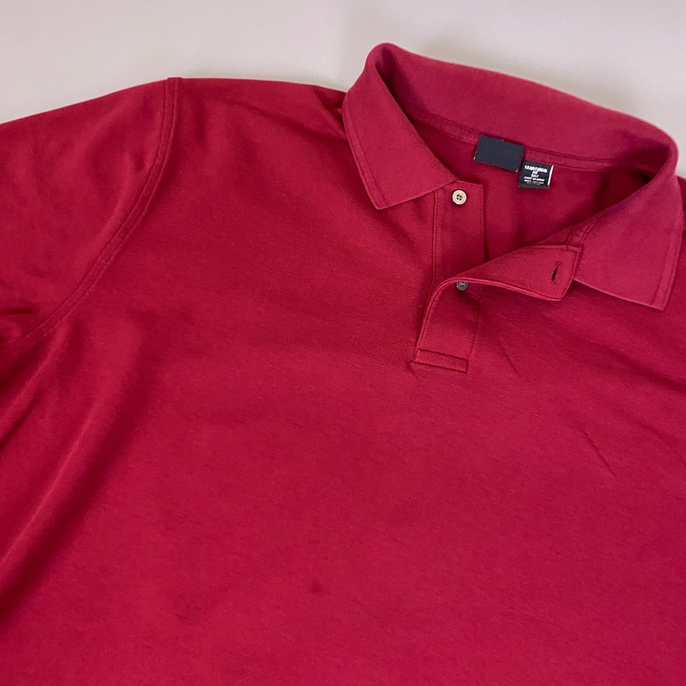Jos. A. Bank Polo Shirt Mens Size 3XLT Burgundy Red Cotton Traditional Fit *Flaw - Picture 3 of 11